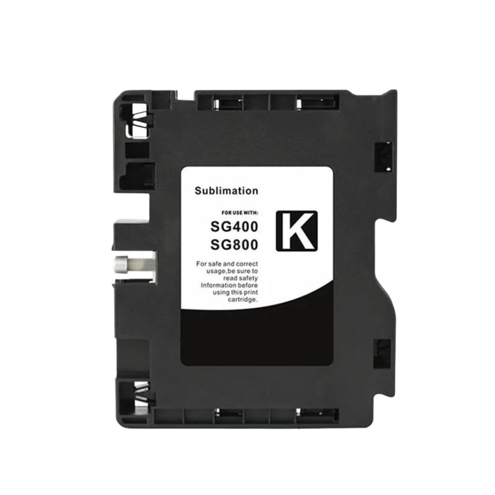 Cartucho de Tinta de inyección de Tinta de sublimación Compatible con la Impresora SG400 SG800(BK 1PCS)