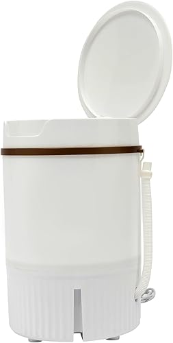 Mini lavadora portátil, máquina de lavandería semiautomática portátil de 260 W con capacidad de 1.2 galones, mini lavadora con temporizador, para