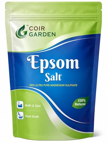 Image of Coir Garden Epsom Salt 1 Kg for Foot Soak, Bath & Wellness - Pure Magnesium Sulfate Bath Salt for Relaxation, Muscle Relief, Self Care, Plants & Gardening