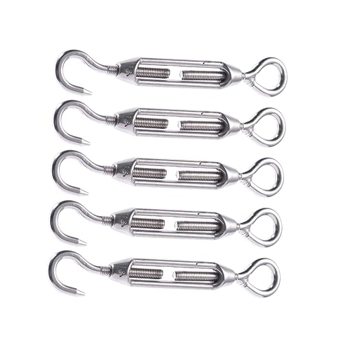 Tensores para cables de acero M4 de acero inoxidable, paquete de 5 miniatura 1