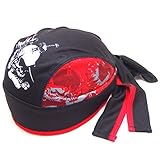 [アイランド パピー] 海賊 バンダナ 速乾 アウトドア 自転車 ジョギング バイク インナー キャップ ツーリング (スカルウォーズ)