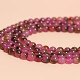 watermelon chalcedony beads, full strand 6mm pink watermelon chalcedony for jewelry