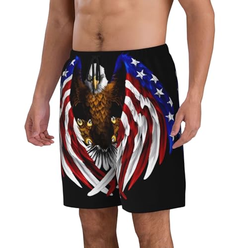 USA Flag Patriotic Eagle Men Beach Pants â€“ Swim Trunks for Men,Quick-Dry and Comfortable, Suitable for Beach, Surf, and Everyday Wear2