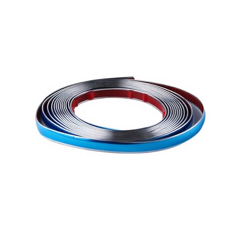1/2 Inch Wide Silver Chrome Tape for Cars 16.4ft Scratch-Proof Glossy Automotive Trim Molding Universal Decorative Chromes Trim Strip Tape for Cars Trucks RV Doors Windows Bumpers Car Accessories