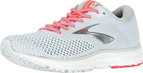 Brooks Womens Revel 2 Running Shoe - Grey/White/Pink - B - 8.0