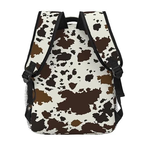 Cow Cowhide Print Adult Backpacks 15 Inch Laptop Backpack Lightweight Travel Bag for Men Women Gifts4