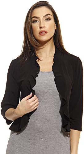 Just Love 401572-Blk-3X Plus Size Shrug/Women Cardigan Black