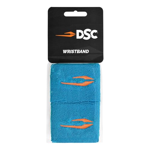 Image of DSC 2.5-Inch Cotton Sports Wristbands - Professional Cotton Terry Towel Sweat-Absorbent Athletic Sweatbands for Cricket, Gym, & Tennis (1 Pair) (Peacock Blue)