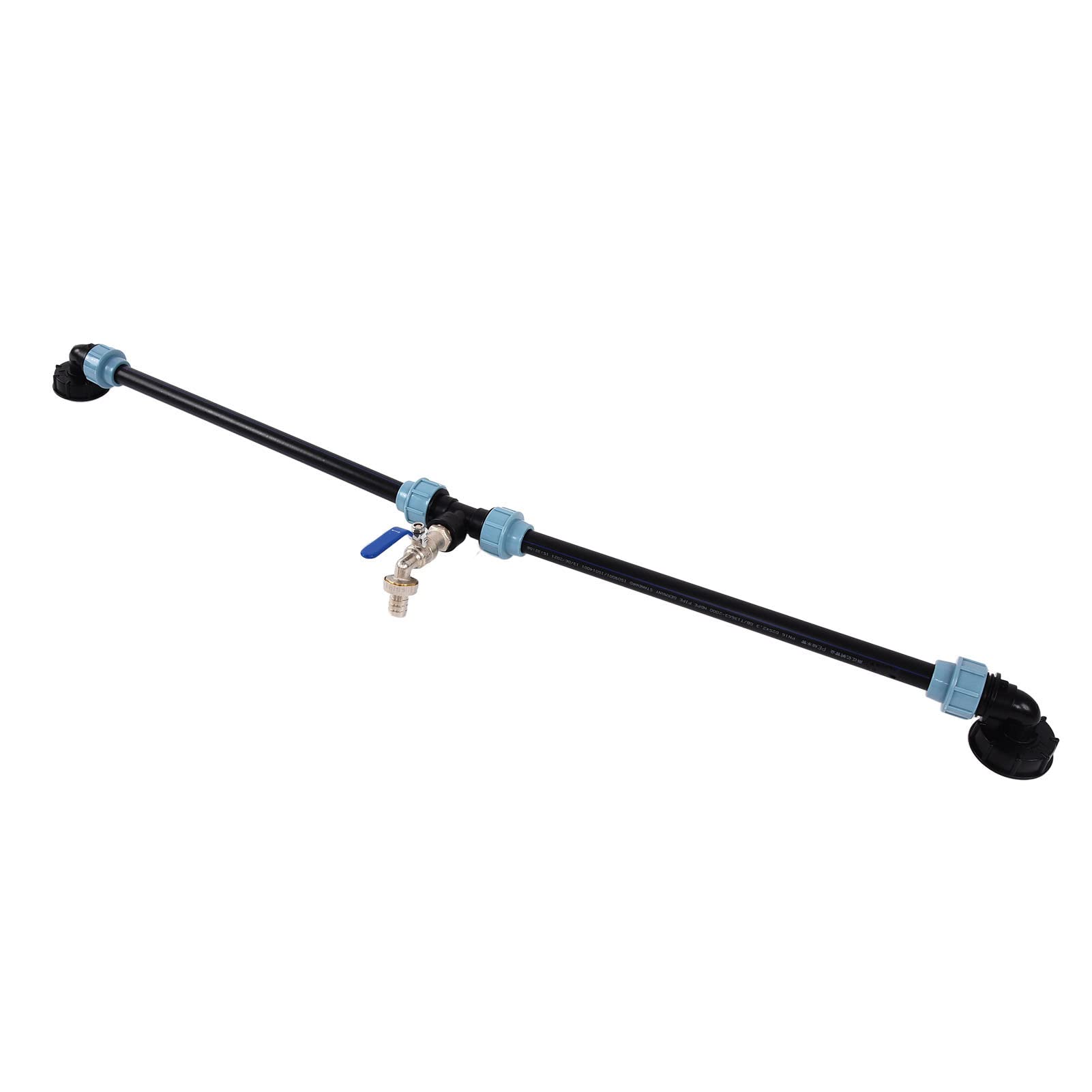 Fafeicy Adaptador de Codo IBC, 60 mm, con Conectores y Mangueras para Tanques en Serie