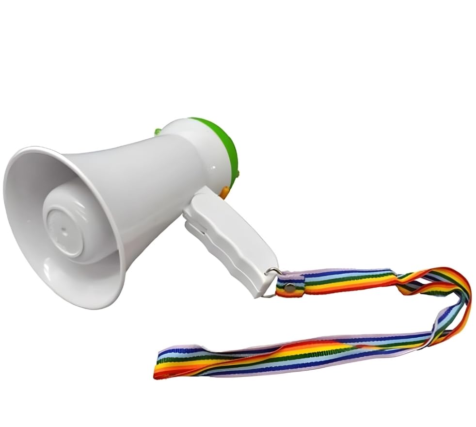Amazon | メガホン 応援 拡声器 小型 サイレン付きハンド