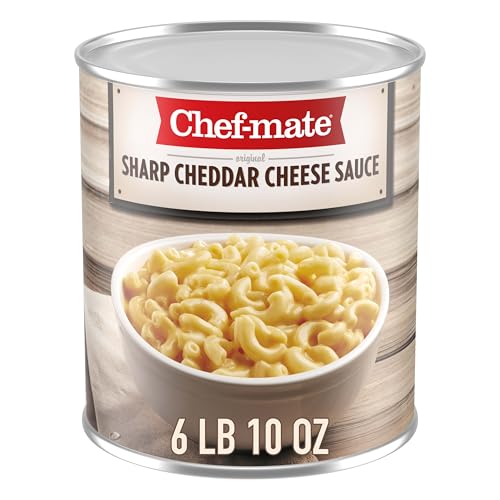 Image of Chef-mate Sharp Cheddar Cheese Sauce and Queso, Superbowl Party Supply, 6 lb 10 oz (# 10 Can Bulk)