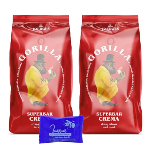 Gorilla Super Bar Crema 2x 1000g Joerges + Jassas Gebäck | Gorilla Kaffee | Gorilla superbar | Gorilla Espresso Gorilla Super Bar Crema 2x 1000g Joerges + Jassas Gebäck | Gorilla Kaffee | Gorilla superbar | Gorilla Espresso