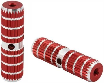 Aleación 661 24/26T W = 1.10" L = 4 1/2" Color Rojo. Clavijas Clavijas para Bicicleta, bicicletas, BMX, Lowrider, bicicleta de montaña, Beach Cruiser