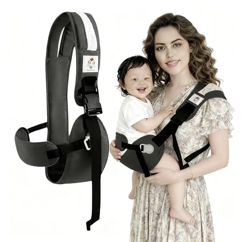 Bandolera Bebe Porteo, Mochila portabebés, Diseño Ergonómico, Longitud Ajustable, Ligera y Cómoda para Bebés de 6 a 36 Meses