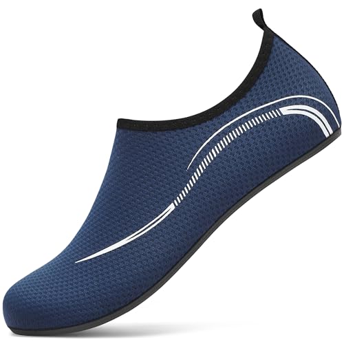 Zapatillas para el Agua Escarpines Mujer Hombre Escarpines Buceo Zapatillas Acuaticas Zapatillas de Aventura Acuática Secado Rápido Antideslizante Calzado de Surf Swim Yoga.Azul,44 EU