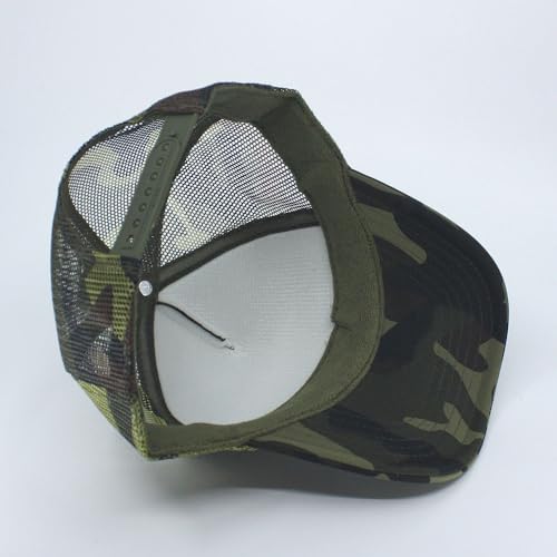 Image of The Vintage Year High Crown Foam Mesh Camouflage Trucker Hat Baseball Cap