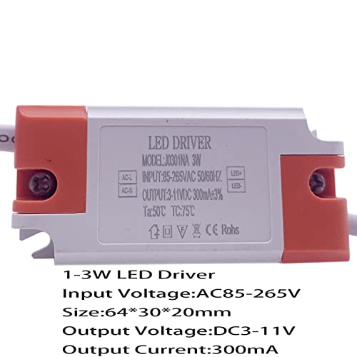 Image of LED Driver 300mA 600mA 900mA 1-3w 4-7w 8-12w 12-18w 18-25w 25-36w LED Constant Current Driver Power Unit Supply for LED Bulb Transformers (1-3W 300mA)