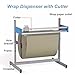 Wrap Dispenser with Cutter, Rolling Wrapping Paper Holder for Up to 39/51/63 Inch Wide Rolls, Heavy Duty Bubble Wrap Roll Dispenser/Packing Station(176x60x155cm/69.3X 23.6 x 61 in)