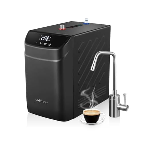 WINTEMP Instant Hot Water Dispenser with Hot Faucet, Under-Sink 3.4-Quart Stainless Steel Boiler, Precise 113-208℉ Temp Control, WiFi Smart Control, Energy Efficient for Home & Office., B32CU-FHA