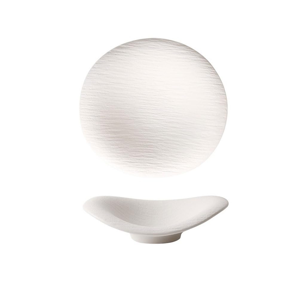 WOTZOV Salad Bowl Ceramic Western Food Plate Dessert Bowl Irregular Fruit Salad Bowl Kitchen Supplies，B 30.2 * 8