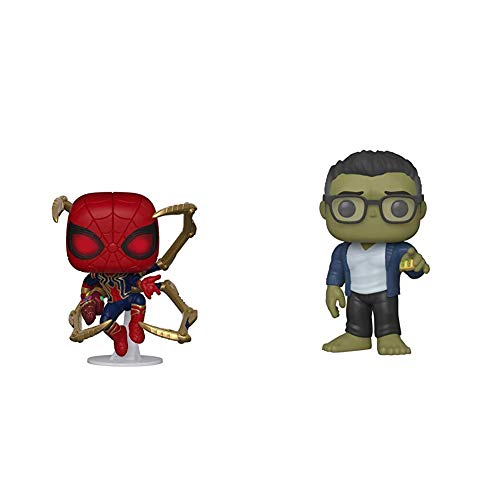 Funko Pop! Marvel: Avengers Endgame - Iron Spider with Nano Gauntlet, Multicolor (45138),3.75 inches & Pop! Marvel: Avengers Endgame - Hulk with Taco, Multicolor (45139)