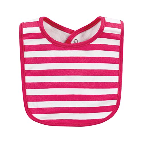 Image of Hudson Baby Unisex Baby Cotton Bibs, Banana Split, One Size