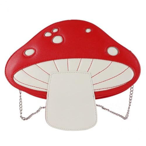Tsffae Bolso De Mano De Piel Sintética con Forma De Seta para Mujer Y Niña, Bolso De Hombro con Cadena, Bandolera Tipo Mensajero, Bolso De Mano Tsffae Bolso De Mano De Piel Sintética con Forma De Seta para Mujer Y Niña, Bolso De Hombro con Cadena, Bandolera Tipo Mensajero, Bolso De Mano