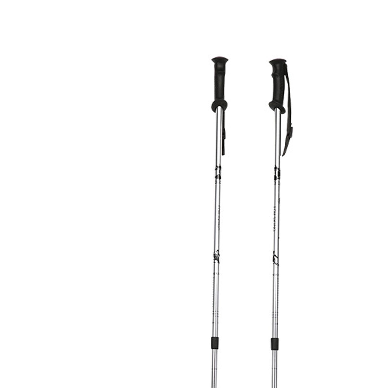 Qianly 2 Piezas Bastones de Senderismo Palos de Montaña Telescópicos Aleación de Aluminio Mango Cómodo Cestas para Nieve Ajustable Útiles para