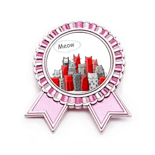 Broche rose chat rigolo le cadeau idéal pour amoureuse des animaux