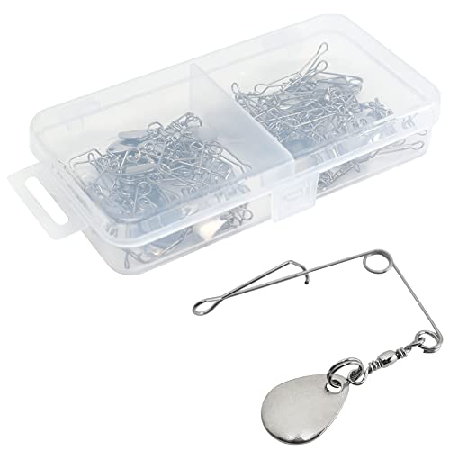L PATTERN Señuelos Pesca Mar Kit de Accesorios de Cebo Pesca Artificiale para Agua Dulce Señuelos Pesca Spinning Señuelos, Plateado, 50 Piezas