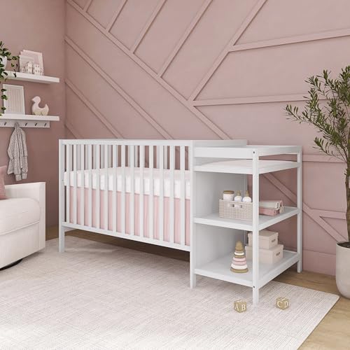 Dream On Me Synergy 3-in-1 Convertible Crib with Changing Table, White - image 7