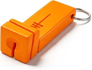 Fly Fishing accessories- Magnetic Fly Threader Bright Orange, 4-Slot Precision Threading Tool for Fly and Ice Fishing, Lightweight Plastic Hook Threader with Keychain for Wading Low Light Cold Hands