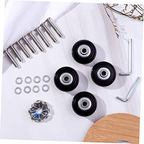 2 Conjuntos Rodas De Carrinho Rodízio Mala De Scooter Rodas Para Carrinho Substituição De Rodas De B