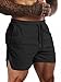 Aolesy Mens Workout Shorts with Zipper Pocket 5 Inch Lightweight Gym Running Shorts Linerless Bodybuilding Training Athletic Shorts Black
