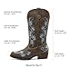 DREAM PAIRS Women's Cowboy Cowgirl Western Mid Calf Boots Square Toe Embroidered Stitched Pull On Country Boots with Low Chunky Heel,Size 7.5,Dark Brown,SDMB26002W