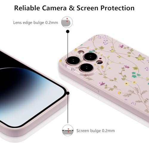 Image of RALEAVO Floral Case for iPhone 16 Pro Max, Flower Branch Pattern Design Cute Cover Case for Girls Women Slim Thin Soft Silicone Shockproof Anti-Slip Phone Case for iPhone 16 Pro Max (6.9 inch),Purple | for iPhone 16 Pro Max Case with Cute Flower Branch Pattern Design,Pretty Case for Girls Women,Soft Silicone Shockproof Cover