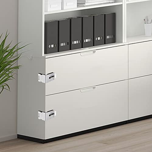 Gemasp Hasp Latch 2 Pack, 90 Degree Solid 304 Stainless Steel File Cabinet Lock Desk Drawer Lock, Safe Security Padlock Latch Hasp Lock For Personal Privacy #TOP7