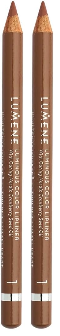LUMENE Luminous Color Lipliner Kalıcı Ve Bakim Yapan Dudak Kalemi 1 Hazel Heart (2 paketi)