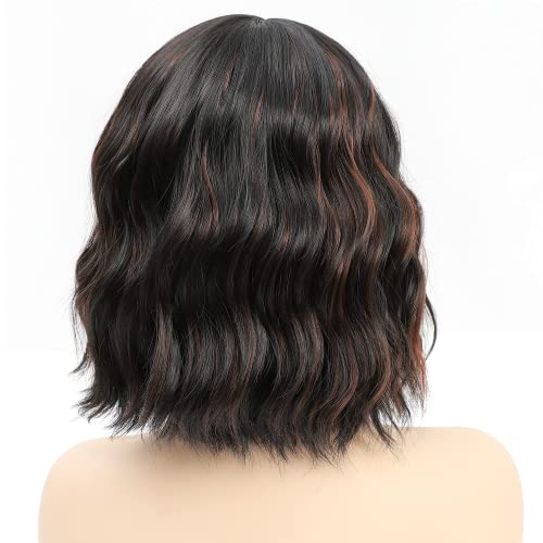 Parrucca corta ondulata, parrucca sintetica