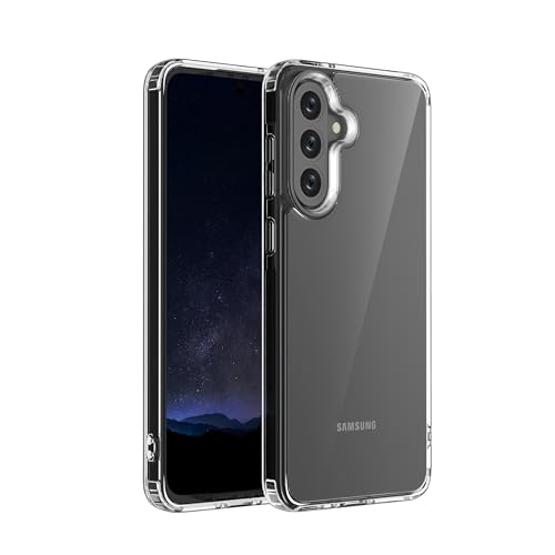 Image of ONES for Samsung Galaxy A56 5G / A36 5G Slim Case Clear, PC + TPU Hybrid, Military-Grade Drop Guard, Anti-Yellowing, Anti-Slip, Shockproof Silicone Hard Cover, Scratch Resistant, Transparent Case