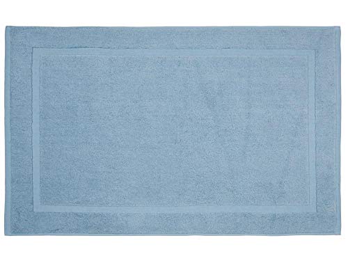 REVITEX - Alfombra baño Estela, de Rizo 100% algodón, Color Azul, 1 Pieza de 50x70 cm., Muy Absorbente y fácil de Lavar a máquina, Textura como una Toalla, Muy Suave Cover