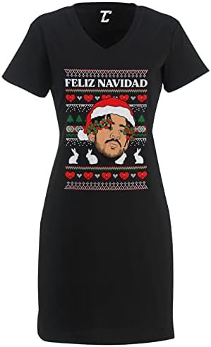 Feliz Navidad Ugly Sweater – Rapper Singer Women’s Nightshirt