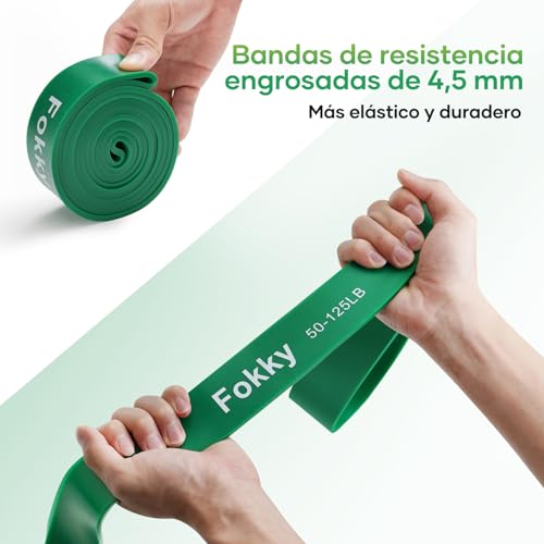 Miniatura 4 de Fokky Gomas Elasticas Musculacion Con Anclaje De Puerta Y Asas, 5 Niveles