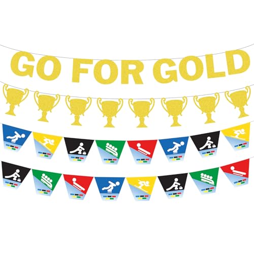 Go For Gold Glitter Banner