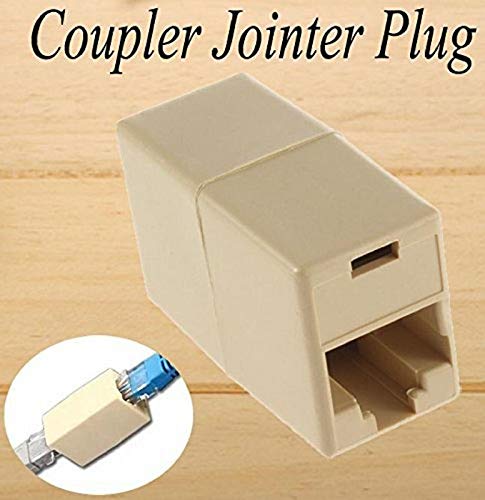 Image of FEDUS 2 PCS RJ45 Cat5e Straight Network Cable Ethernet LAN Coupler Joiner Female to Female Connector