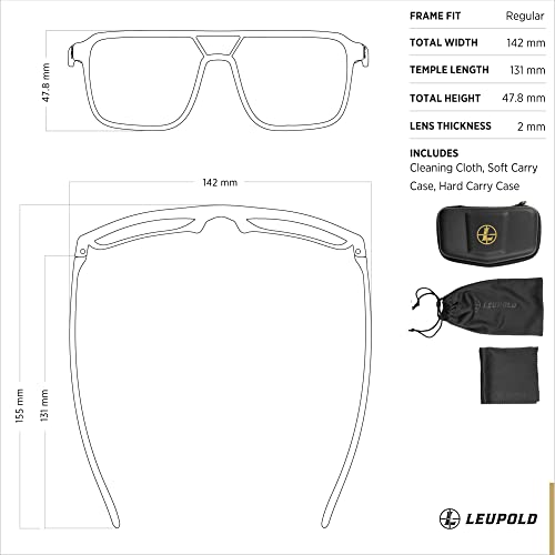 Leupold Bridger Performance Eyewear with Matte Black Frames and Bronze Mirror Lenses by Leupold - Image 6