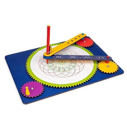 Image of Upgrade Spirograph Machine Drawing Kit for Kids | Creative Spiral Art & Craft DIY Tool | Geometric Ruler & Design Set | Fun Science Project Toy | Educational Drawing Kit for School & Hobby Use.
