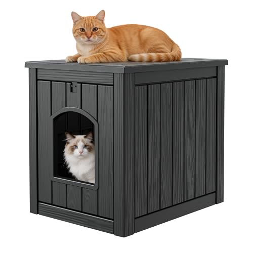 GULAIMOAO Flat-Top Resin Outdoor Cat House
