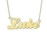 BeautyLiLi Personal Pendant Jewelry Gift Cute Name Necklace for Women Luke