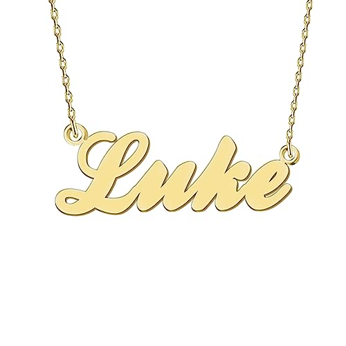 BeautyLiLi Personal Pendant Jewelry Gift Cute Name Necklace for Women Luke